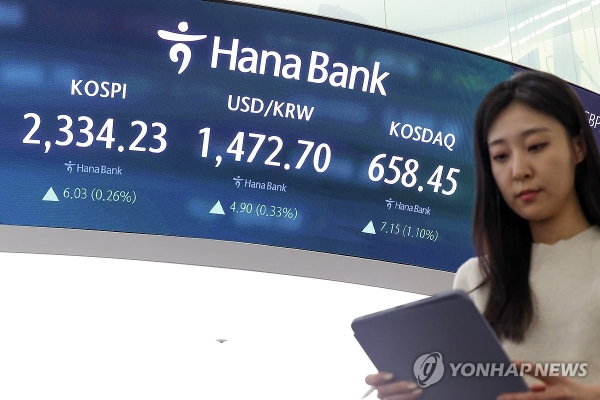 '패닉셀' 진정된 코스피, 2330선 마감...한화에어로스페이스 8%대↑