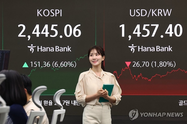 '美 상호관세 유예'...환율 27.7원 급락