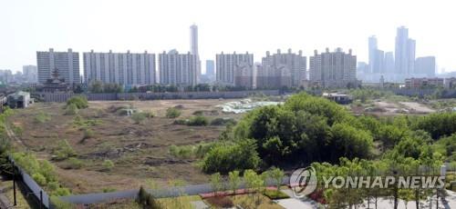 서울 용산구 용산 정비창 전면 1구역 재개발 부지 전경. 사진=연합뉴스